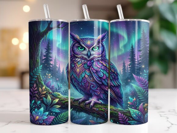 Aurora Owl Northern Lights Tumbler Wrap Review