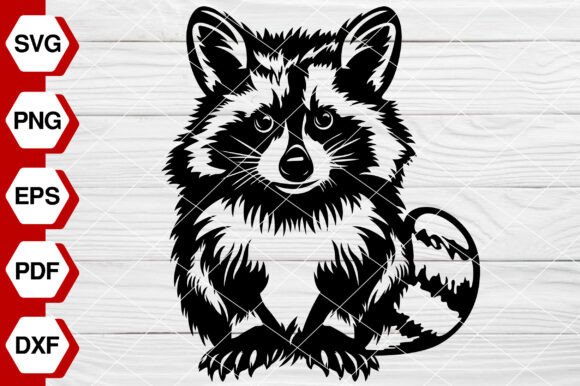 Cute Raccoon SVG for Embroidery Projects