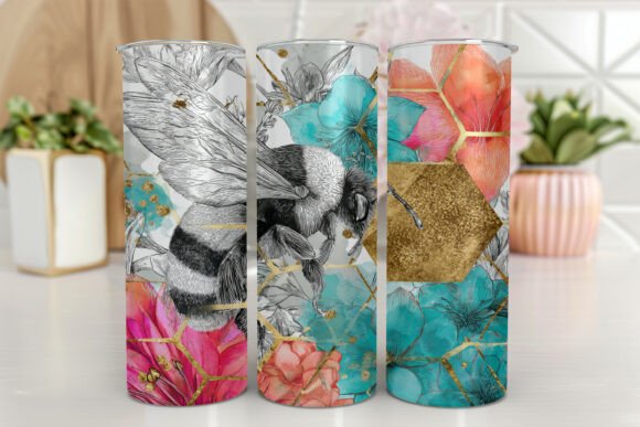Floral Bee Tumbler Wrap Watercolor Review