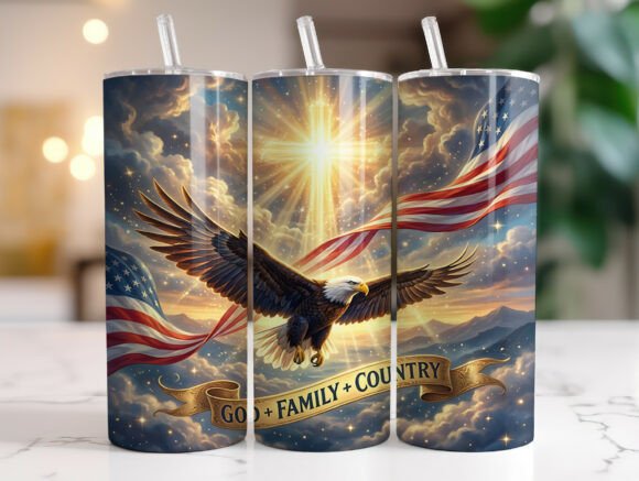 God Family Country Eagle Cross Tumbler Review