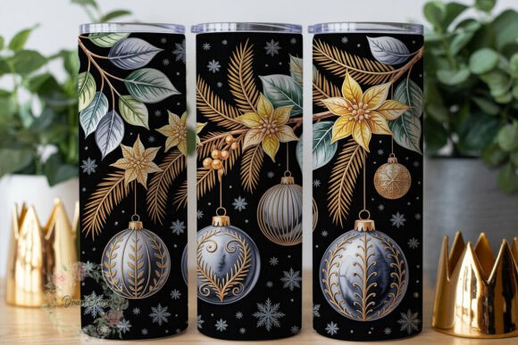 Golden Winter Ornaments 20oz Tumbler Review