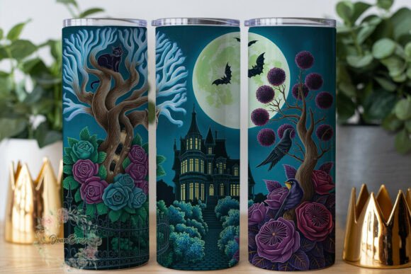 Gothic Mansion Moonlit Garden Tumbler Review