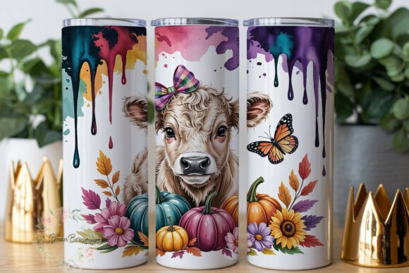 Highland Cow Autumn 20oz Tumbler Wrap Review
