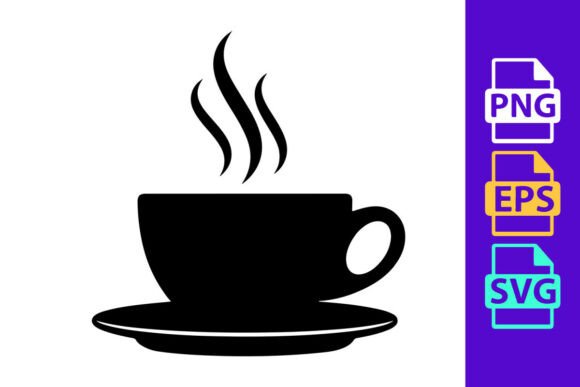 Hot Coffee Cup Silhouette with Steam, Mi Review