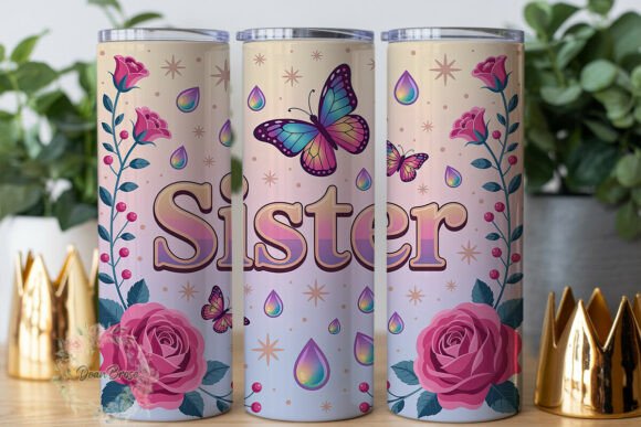 Pink Butterfly Sister Tumbler Wrap Review