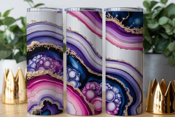Purple Pink Gold Agate 20oz Tumbler Wrap Review