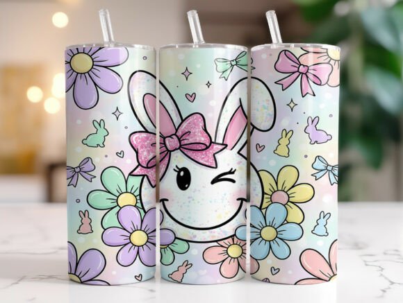 Retro Easter Bunny 20oz Tumbler Wrap PNG Review