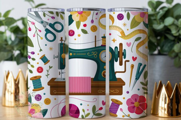 Sewing Machine Floral 20oz Tumbler Wrap Review