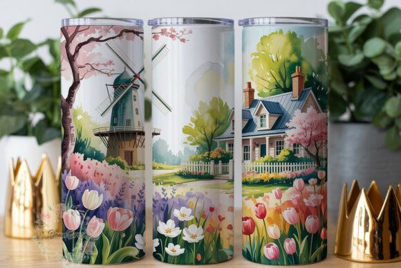 Spring Tulip Field Landscape Tumbler Review