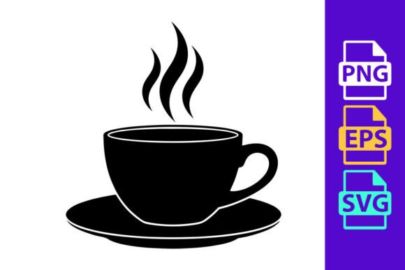 Steaming Coffee Cup Silhouette - Hot Bev Review
