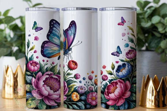 Vibrant Butterfly Floral 20oz Tumbler Embroidery Review