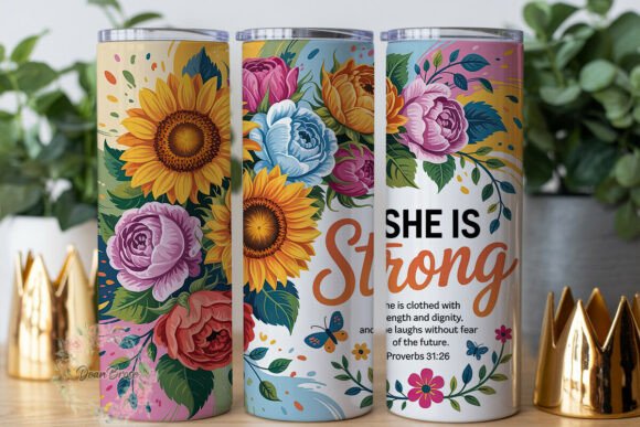 Vibrant Floral Strength 20oz Tumbler Review