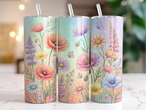 Wildflower Pastel Floral Tumbler Wrap Review